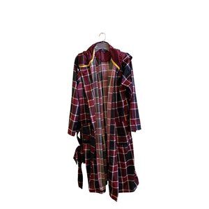 Snoop Dogg Plaid Hooded Robe With Belt & Pockets S
